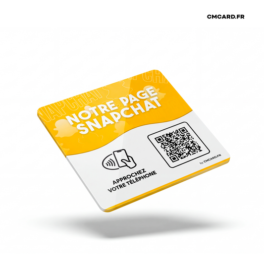 Plaque Snapchat NFC